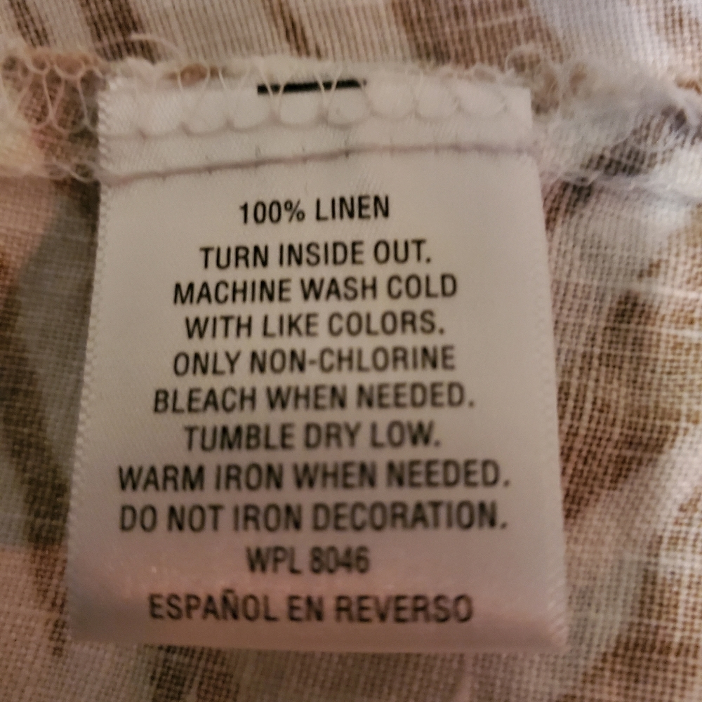 JM Collection Gold Button Down Linen Top - Picture 6 of 6
